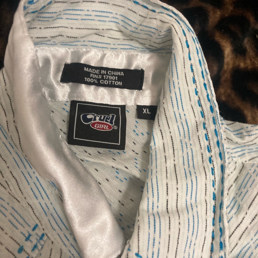 Cruel girl long sleeve button down